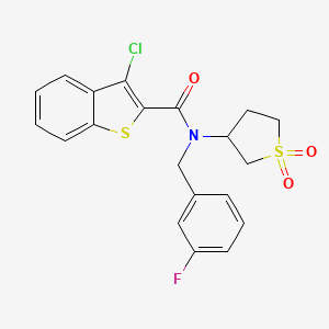 3-chloro-N-(1,1-dioxidotetrahydrothiophen-3-yl)-N-(3-fluorobenzyl)-1-benzothiophene-2-carboxamide