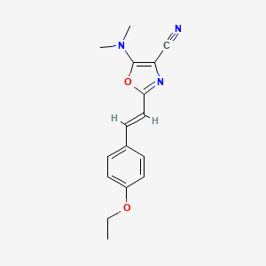 5-(dimethylamino)-2-[(E)-2-(4-ethoxyphenyl)ethenyl]-1,3-oxazole-4-carbonitrile