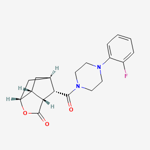 molecular formula C19H21FN2O3 B11398095 Rel-(3R,3AR,5R,6AR,7S)-7-{[4-(2-fluorophenyl)-1-piperazinyl]carbonyl}hexahydro-2H-3,5-methanocyclopenta[B]furan-2-one CAS No. 1217604-64-2