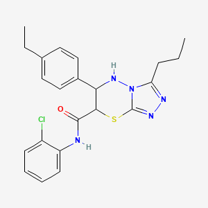 N-(2-chlorophenyl)-6-(4-ethylphenyl)-3-propyl-6,7-dihydro-5H-[1,2,4]triazolo[3,4-b][1,3,4]thiadiazine-7-carboxamide