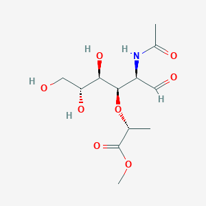 molecular formula C₁₂H₂₁NO₈ B1139813 2-乙酰氨基-3-O-(D-1-羧乙基)-2-脱氧-2-D-葡萄糖甲酯 CAS No. 99689-20-0