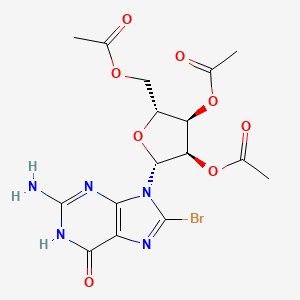 molecular formula C₁₆H₁₈BrN₅O₈ B1139814 8-溴鸟苷 2',3',5'-三乙酸酯 CAS No. 15717-45-0