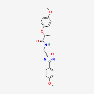 2-(4-methoxyphenoxy)-N-{[3-(4-methoxyphenyl)-1,2,4-oxadiazol-5-yl]methyl}propanamide