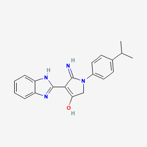 5-amino-4-(1H-1,3-benzodiazol-2-yl)-1-[4-(propan-2-yl)phenyl]-2,3-dihydro-1H-pyrrol-3-one