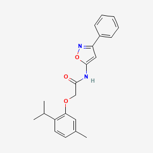 2-[5-methyl-2-(propan-2-yl)phenoxy]-N-(3-phenyl-1,2-oxazol-5-yl)acetamide