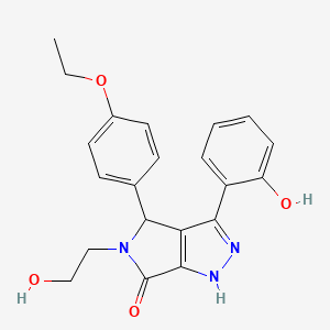 molecular formula C21H21N3O4 B11398195 4-(4-ethoxyphenyl)-5-(2-hydroxyethyl)-3-(2-hydroxyphenyl)-4,5-dihydropyrrolo[3,4-c]pyrazol-6(1H)-one 