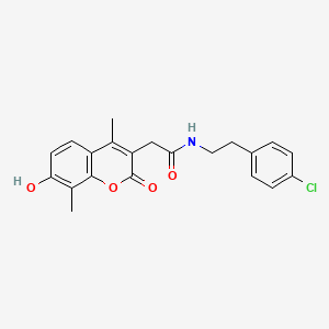 N-[2-(4-chlorophenyl)ethyl]-2-(7-hydroxy-4,8-dimethyl-2-oxo-2H-chromen-3-yl)acetamide