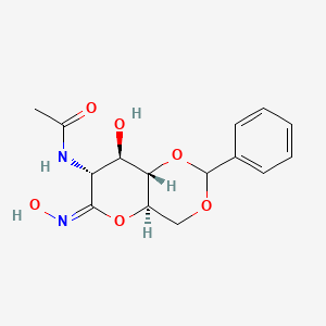 molecular formula C₁₅H₁₈N₂O₆ B1139821 2-Acetamido-4,6-O-benzylidene-2-deoxy-D-gluconohydroximo-1,5-lactone CAS No. 132063-03-7