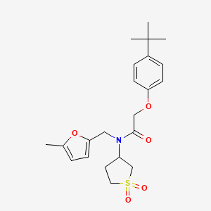 2-(4-tert-butylphenoxy)-N-(1,1-dioxidotetrahydrothiophen-3-yl)-N-[(5-methylfuran-2-yl)methyl]acetamide