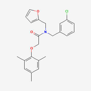 N-(3-chlorobenzyl)-N-(furan-2-ylmethyl)-2-(2,4,6-trimethylphenoxy)acetamide