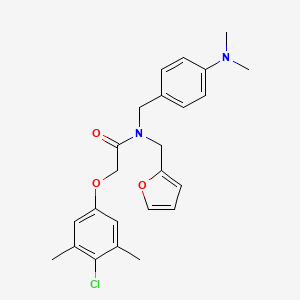 2-(4-chloro-3,5-dimethylphenoxy)-N-[4-(dimethylamino)benzyl]-N-(furan-2-ylmethyl)acetamide