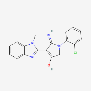 5-Amino-1-(2-chlorophenyl)-4-(1-methyl-1H-1,3-benzodiazol-2-YL)-2,3-dihydro-1H-pyrrol-3-one