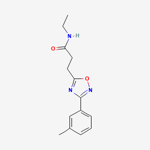 molecular formula C14H17N3O2 B11398229 N-ethyl-3-[3-(3-methylphenyl)-1,2,4-oxadiazol-5-yl]propanamide 