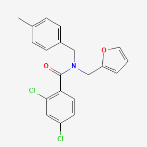 molecular formula C20H17Cl2NO2 B11398262 2,4-dichloro-N-(furan-2-ylmethyl)-N-(4-methylbenzyl)benzamide 