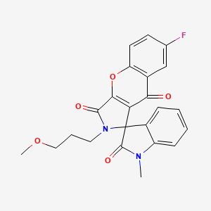 7-fluoro-2-(3-methoxypropyl)-1'-methyl-2H-spiro[chromeno[2,3-c]pyrrole-1,3'-indole]-2',3,9(1'H)-trione