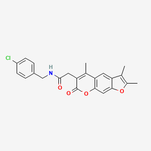 N-(4-chlorobenzyl)-2-(2,3,5-trimethyl-7-oxo-7H-furo[3,2-g]chromen-6-yl)acetamide