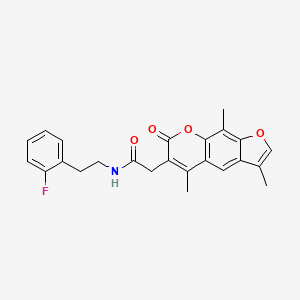 N-[2-(2-fluorophenyl)ethyl]-2-(3,5,9-trimethyl-7-oxo-7H-furo[3,2-g]chromen-6-yl)acetamide