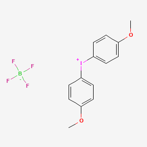 molecular formula C₁₄H₁₄BF₄IO₂ B1139830 四氟硼酸双(4-甲氧基苯基)碘鎓 CAS No. 1426-58-0