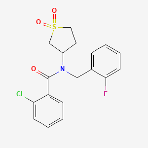 2-chloro-N-(1,1-dioxidotetrahydrothiophen-3-yl)-N-(2-fluorobenzyl)benzamide