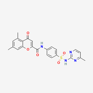 5,7-dimethyl-N-{4-[(4-methylpyrimidin-2-yl)sulfamoyl]phenyl}-4-oxo-4H-chromene-2-carboxamide