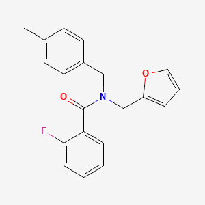 molecular formula C20H18FNO2 B11398352 2-fluoro-N-(furan-2-ylmethyl)-N-(4-methylbenzyl)benzamide 