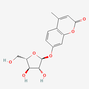 molecular formula C₁₅H₁₆O₇ B1139836 4-甲基伞花素-α-L-阿拉伯呋喃糖苷 CAS No. 77471-44-4