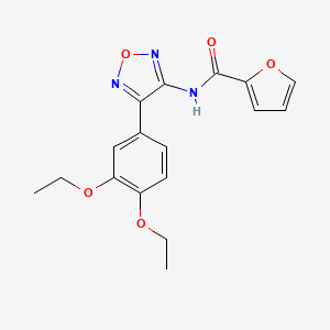 molecular formula C17H17N3O5 B11398364 N-[4-(3,4-diethoxyphenyl)-1,2,5-oxadiazol-3-yl]furan-2-carboxamide 