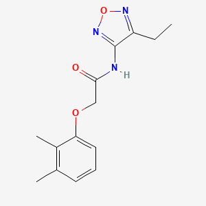 molecular formula C14H17N3O3 B11398365 2-(2,3-dimethylphenoxy)-N-(4-ethyl-1,2,5-oxadiazol-3-yl)acetamide 