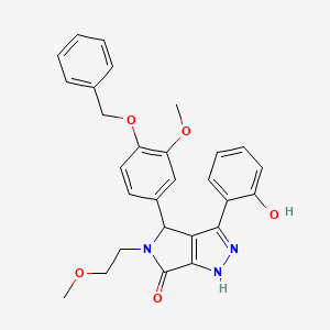 4-[4-(benzyloxy)-3-methoxyphenyl]-3-(2-hydroxyphenyl)-5-(2-methoxyethyl)-4,5-dihydropyrrolo[3,4-c]pyrazol-6(1H)-one