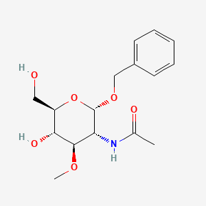 molecular formula C₁₆H₂₃NO₆ B1139837 苄基 2-乙酰氨基-2-脱氧-3-O-甲基-α-D-吡喃葡萄糖苷 CAS No. 93215-41-9