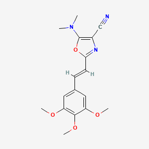 5-(dimethylamino)-2-[(E)-2-(3,4,5-trimethoxyphenyl)ethenyl]-1,3-oxazole-4-carbonitrile