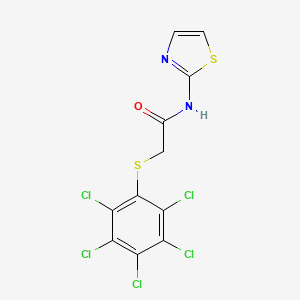 2-[(pentachlorophenyl)sulfanyl]-N-(1,3-thiazol-2-yl)acetamide