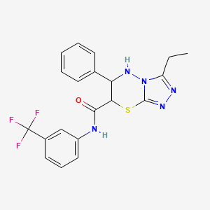 3-ethyl-6-phenyl-N-[3-(trifluoromethyl)phenyl]-6,7-dihydro-5H-[1,2,4]triazolo[3,4-b][1,3,4]thiadiazine-7-carboxamide