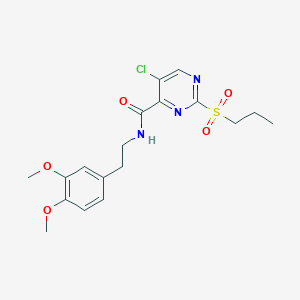 5-chloro-N-[2-(3,4-dimethoxyphenyl)ethyl]-2-(propylsulfonyl)pyrimidine-4-carboxamide