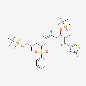 B1139841 4-[(1E,3S,5Z,8R/S,10S)-3,11-Bis-{[tert-butyl(dimethyl)silyl]oxy}-2,6,10-trimethyl-8-(phenylsulfonyl)undeca-1,5-dienyl]-2-methyl-1,3-thiazole CAS No. 308357-81-5
