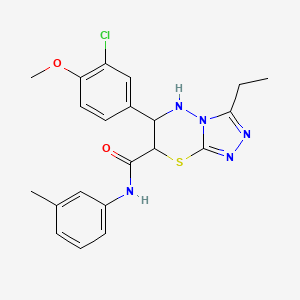 6-(3-chloro-4-methoxyphenyl)-3-ethyl-N-(3-methylphenyl)-6,7-dihydro-5H-[1,2,4]triazolo[3,4-b][1,3,4]thiadiazine-7-carboxamide