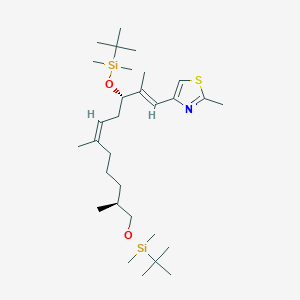 molecular formula C₃₀H₅₇NO₂SSi₂ B1139842 4-[(1E,3S,5Z,8R/S,10S)-3,11-双-[{[叔丁基(二甲基)甲硅烷基]氧基}-2,6,10-三甲基-十一-1,5-二烯基]-2-甲基-1,3-噻唑 CAS No. 210690-85-0