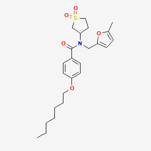 N-(1,1-dioxidotetrahydrothiophen-3-yl)-4-(heptyloxy)-N-[(5-methylfuran-2-yl)methyl]benzamide