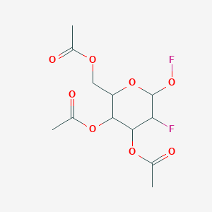 molecular formula C₁₂H₁₆F₂O₇ B1139845 Fluoro 2-Deoxy-2-fluoro-3,4,6-tri-O-acetyl-D-mannopyranoside CAS No. 24679-92-3