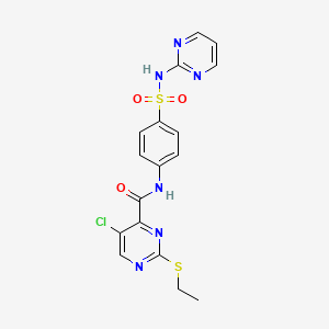 5-chloro-2-(ethylsulfanyl)-N-[4-(pyrimidin-2-ylsulfamoyl)phenyl]pyrimidine-4-carboxamide