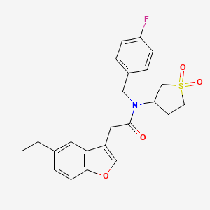 N-(1,1-dioxidotetrahydrothiophen-3-yl)-2-(5-ethyl-1-benzofuran-3-yl)-N-(4-fluorobenzyl)acetamide