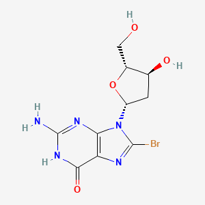 molecular formula C₁₀H₁₂BrN₅O₄ B1139848 8-Bromo-2'-deoxyguanosine CAS No. 13389-03-2