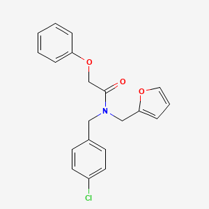 molecular formula C20H18ClNO3 B11398484 N-(4-chlorobenzyl)-N-(furan-2-ylmethyl)-2-phenoxyacetamide 