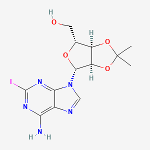 molecular formula C₁₃H₁₆IN₅O₄ B1139850 2-Iodoadenosine 2',3'-acetonide CAS No. 141018-25-9
