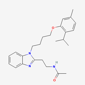 N-[2-(1-{4-[5-methyl-2-(propan-2-yl)phenoxy]butyl}-1H-benzimidazol-2-yl)ethyl]acetamide