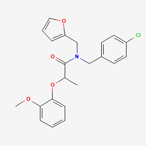 N-(4-chlorobenzyl)-N-(furan-2-ylmethyl)-2-(2-methoxyphenoxy)propanamide