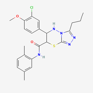 6-(3-chloro-4-methoxyphenyl)-N-(2,5-dimethylphenyl)-3-propyl-6,7-dihydro-5H-[1,2,4]triazolo[3,4-b][1,3,4]thiadiazine-7-carboxamide