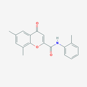 molecular formula C19H17NO3 B11398587 6,8-dimethyl-N-(2-methylphenyl)-4-oxo-4H-chromene-2-carboxamide 