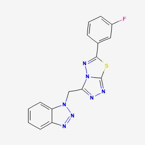 1-{[6-(3-fluorophenyl)[1,2,4]triazolo[3,4-b][1,3,4]thiadiazol-3-yl]methyl}-1H-benzotriazole