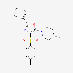 4-Methyl-1-{4-[(4-methylphenyl)sulfonyl]-2-phenyl-1,3-oxazol-5-yl}piperidine